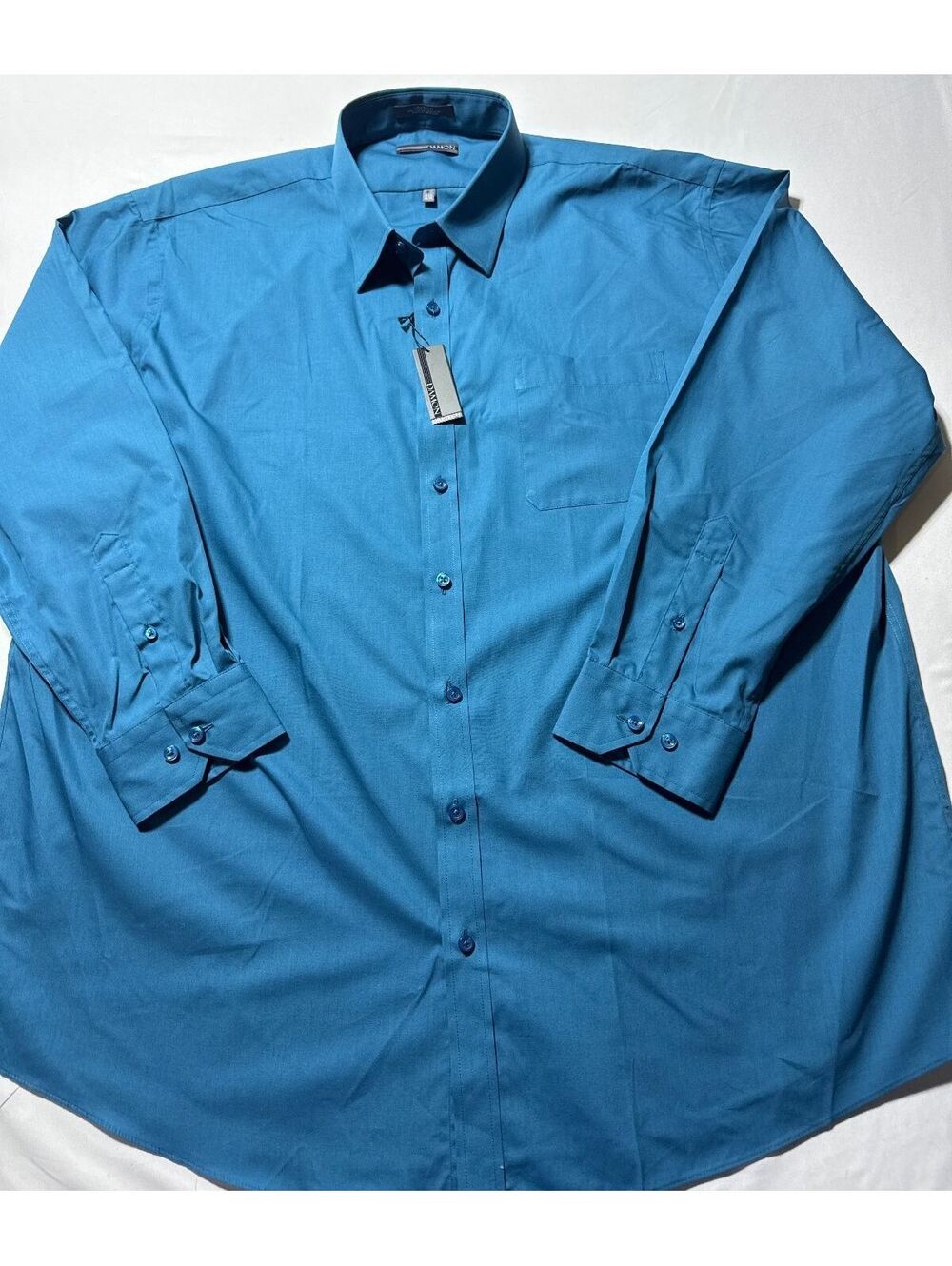 Damon Dri-Tech Blue Dress Shirt - Size 18 1/2 34/35, Made in